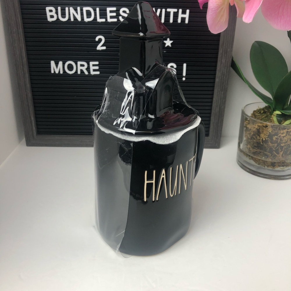 New Rae Dunn HAUNTED mug with topper - Picture 3 of 10